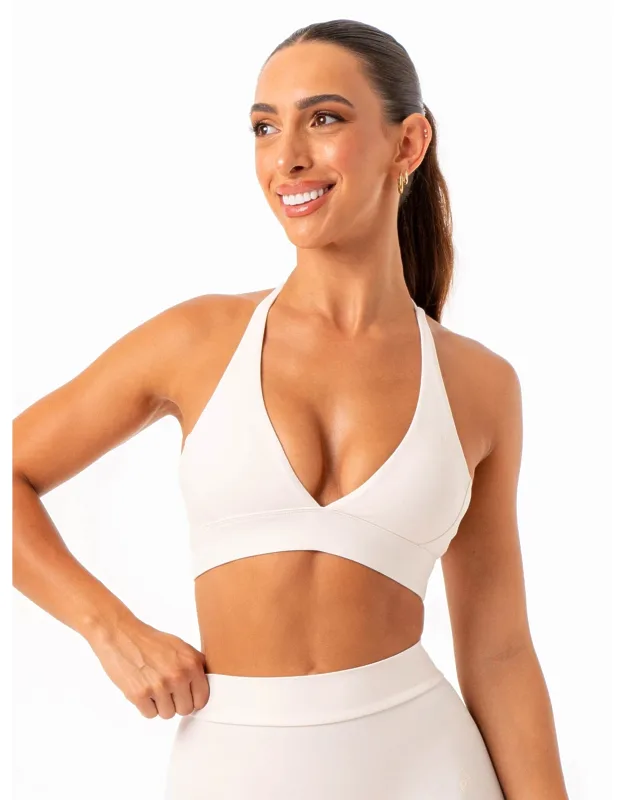 Nkd Halter Sports Bra With Flattering V-neck And Light Support