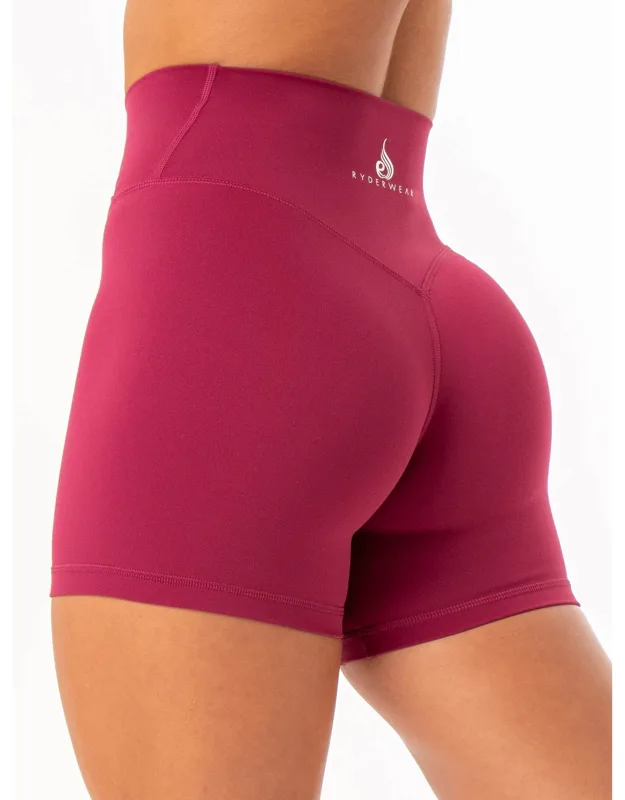 Nkd Cross Waist Band Shorts - High Cross-over Waistband, Scrunch Bum
