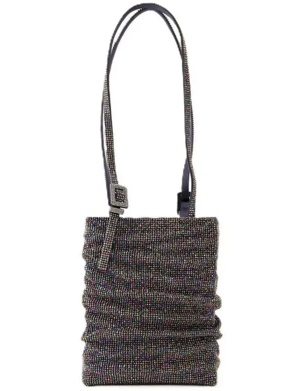 Lollo La Grande Shoulder Bag - Adjustable Strap, Rhinestone Mesh