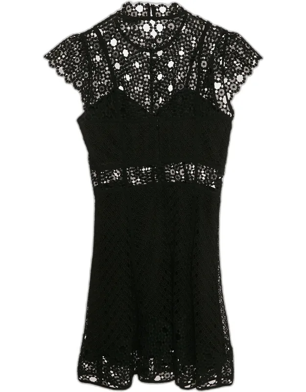 Lace Guipure Mini Dress