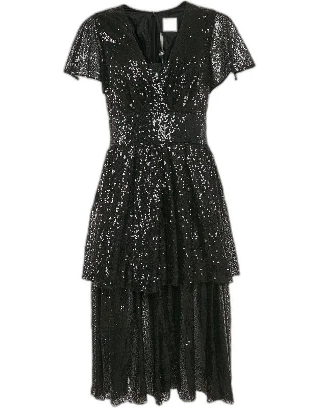 Sequin Layered Tulle Mini Dress