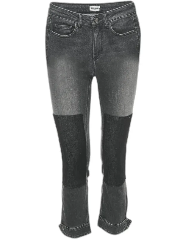 Denim Skinny Patch Jeans