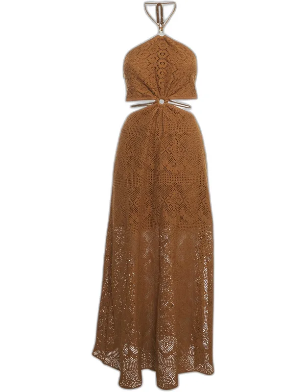 Crochet Cut-out Maxi Dress