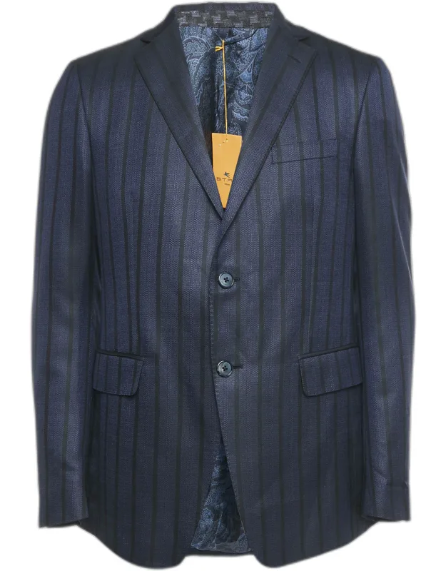 Wool Blend Single Breasted Blazer