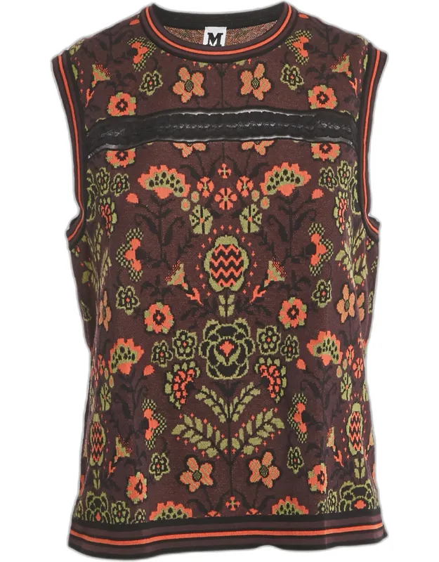 M Missoni Floral Pattern Knit Top