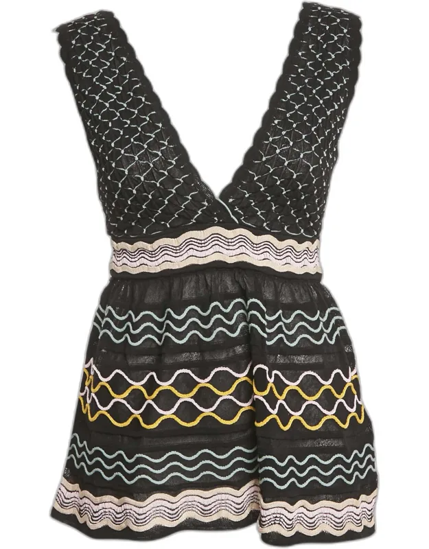 M Missoni Patterned Knit Sweater Top, Stylish And Comfortable