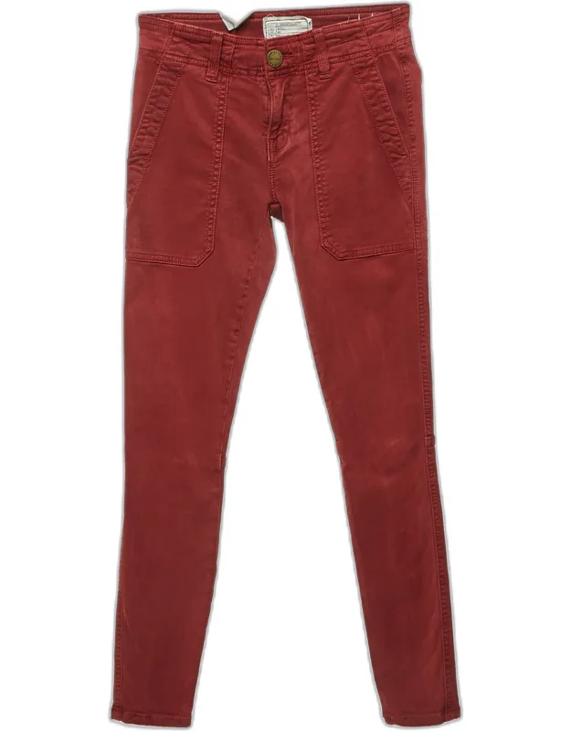Red Denim High Waist Jeans