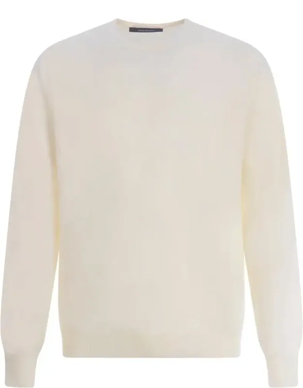 Sweater With Ribbed Crew Neck And Long Sleeves
