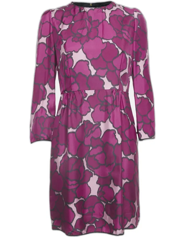 Printed Silk Short Dress