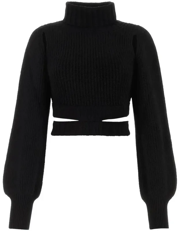 Sweater Cut-out Details, High Neck