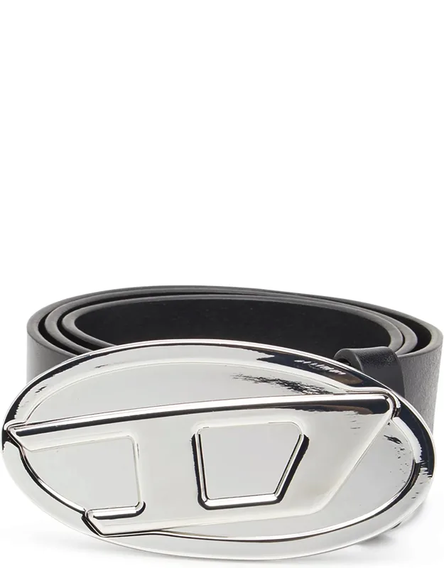 4cm Leather Belt With Oval D Plaque