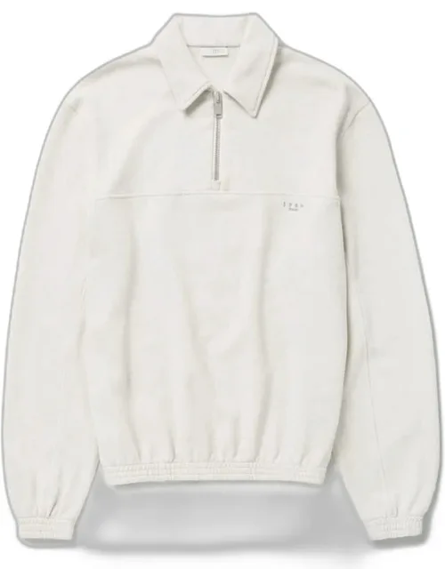 Half Zip Sweatshirt With Polo Collar And Embroidered Logo