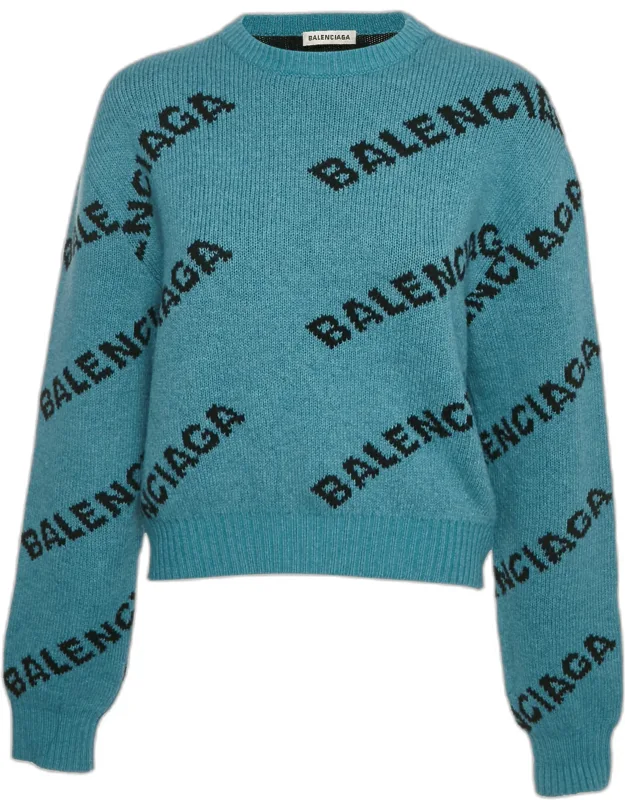 Logo Intarsia Wool Crewneck Sweater