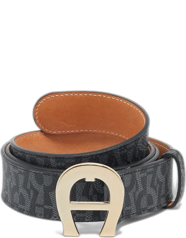 Signature Coated Canvas Insignia Belt 90cm