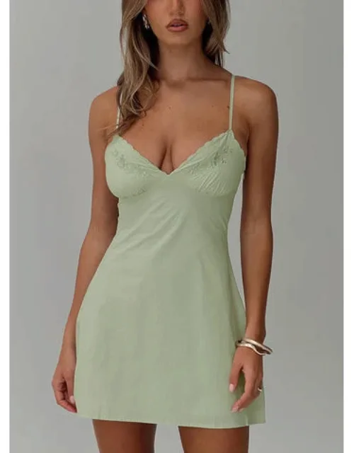 Embroidered Mini Dress