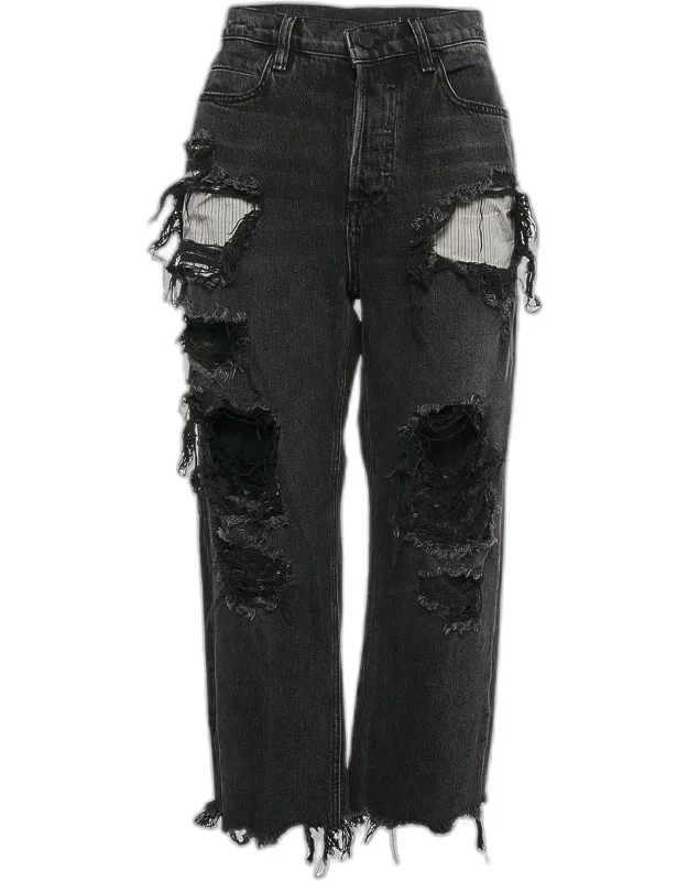 Distressed Denim Rival Jeans