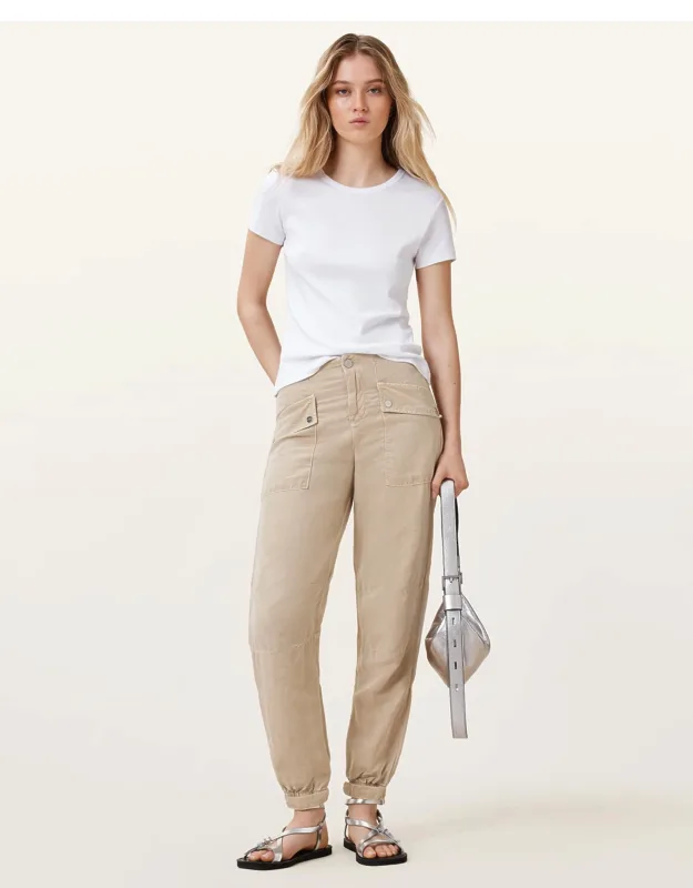 Val High-rise Cargo Linen Blend Pants