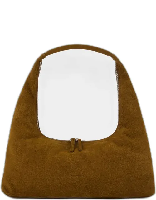 Large Shoulder Bag With Two Compartments And Zipped Pockets