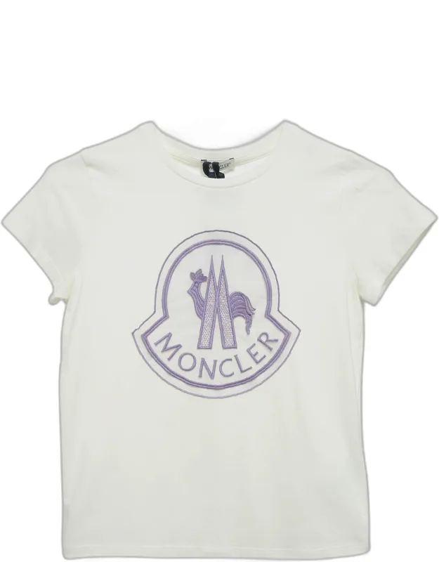 White Logo Applique Jersey T-shirt