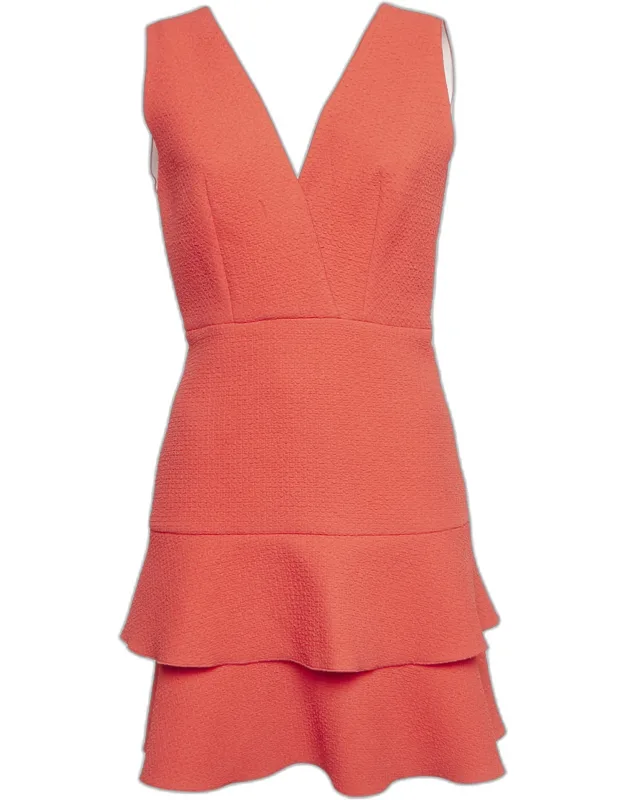 Textured Jersey Tiered Mini Dress
