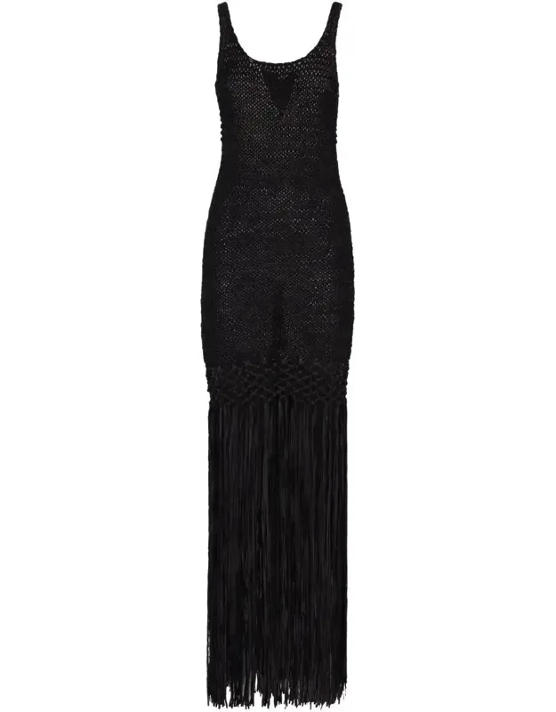 Openwork-knit Dress