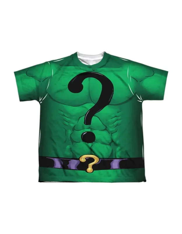 Batman Riddler Uniform Short Sleeve Poly Crew Tee - Stylish For Everyday Wear