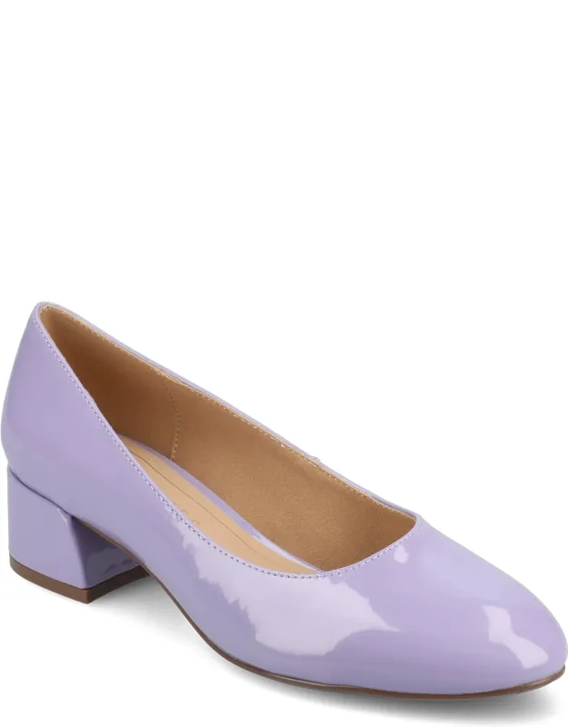 Journee Saarii Pumps With Modern Covered Block Heel And Cushioned Insole