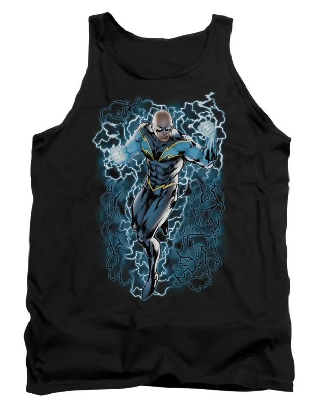 Justice League Of America Black Lightning Bolts Tank Top