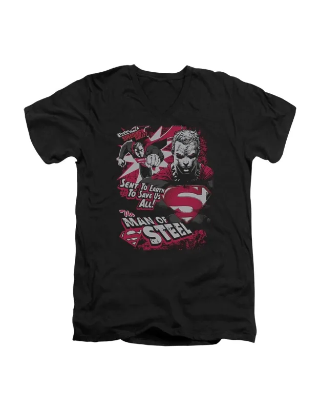 Superman Save Us All Short Sleeve V Neck T-shirt