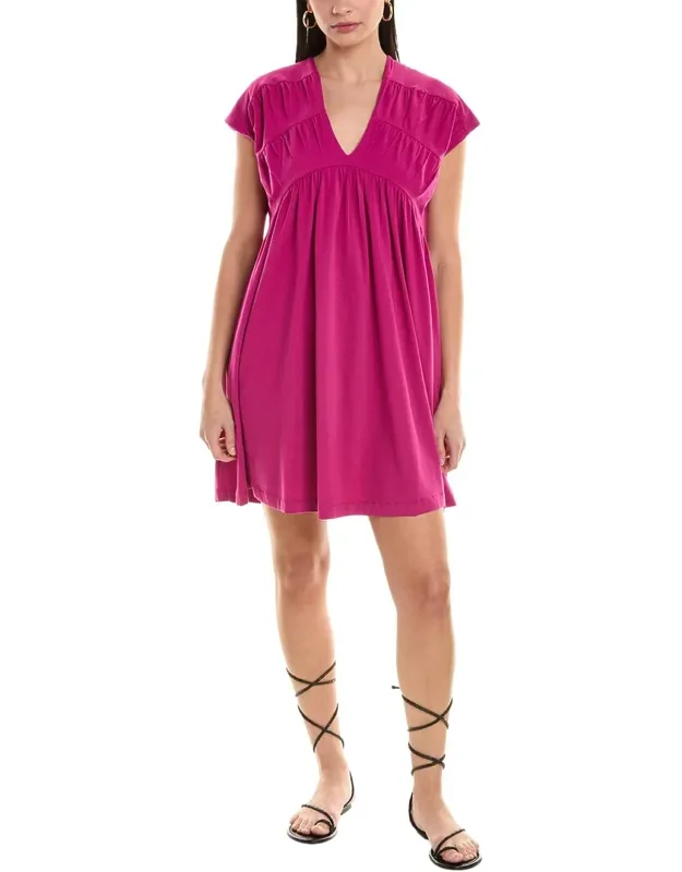 Shirred Mini Dress