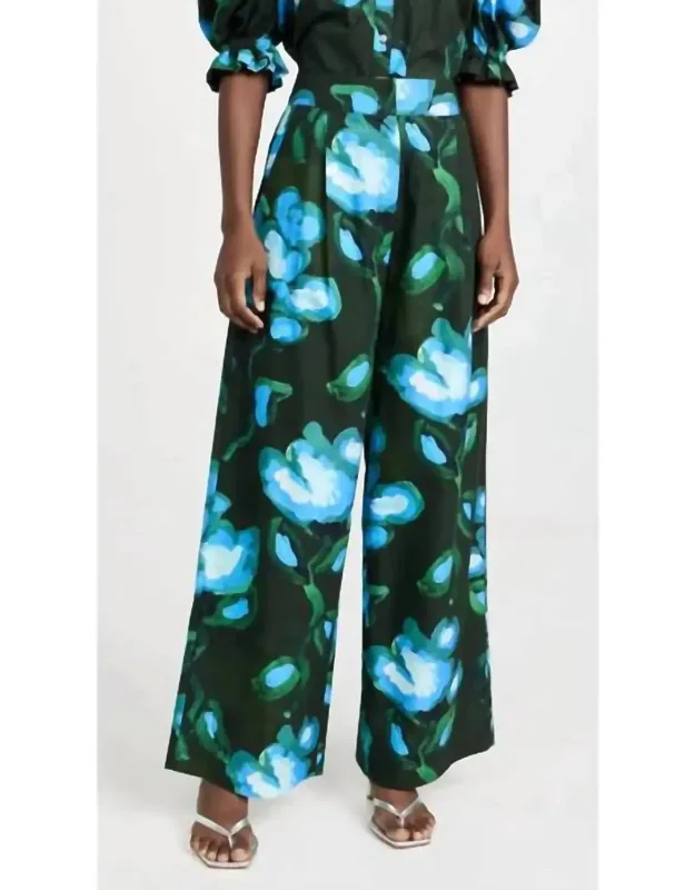 Campana Pants In Rito Verde High Rise, Voluminous Wide Legs