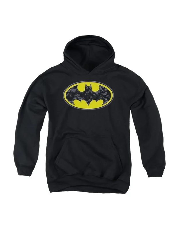Batman Bats In Logo Pullover Hoodie