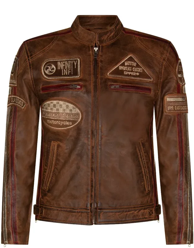 Racing Moto Badges Biker Jacket