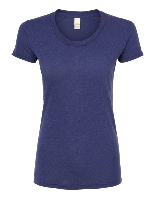 Tultex Slim Fit Tri-blend T-shirt, Ribbed Collar, Taped Neck