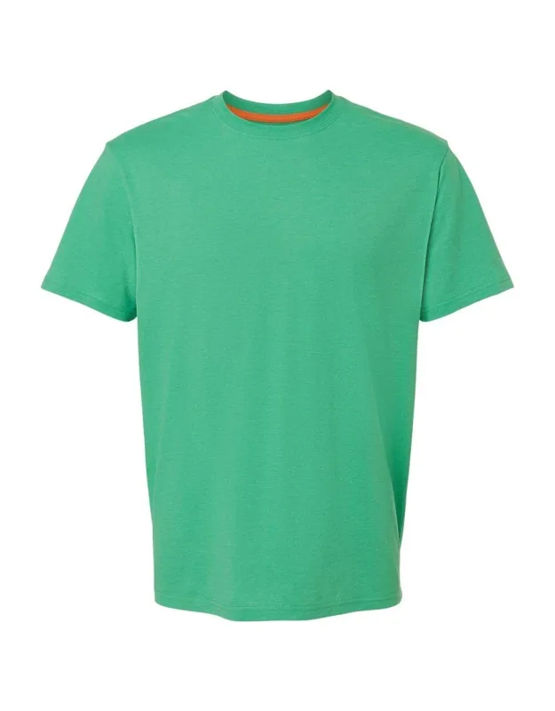 Recycledsoft T-shirt With Eco-enzyme Finish And Double-needle Stitching