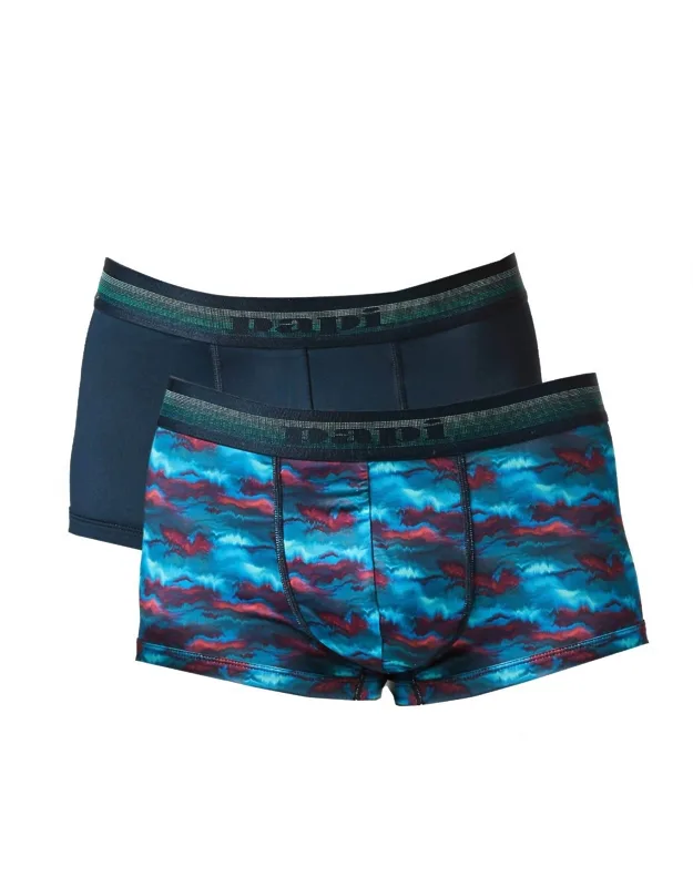 2-pack Brazilian Trunk Underwear In Skydiver/pageant - Lower-waisted, Shorter-legged