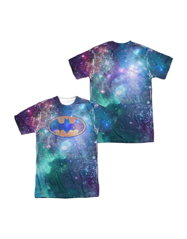 _batman Galaxy Symbol (front/back Print) Short Sleeve Poly Crew Tee / T-shirt - Stylish, Easy_
