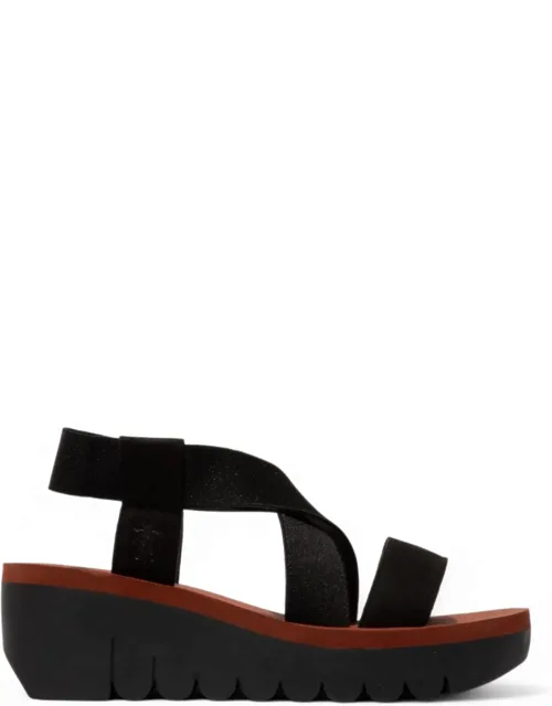 Yabi922 Cupido Leather Sandals Espadrille Platform Wedges