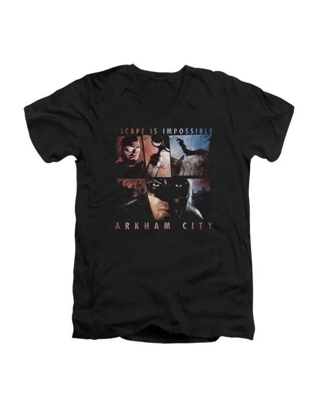 Batman Arkham City Escape Is Impossible V Neck T-shirt