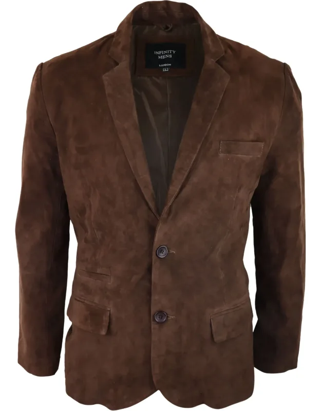 Genuine Suede Blazer Style Jacket