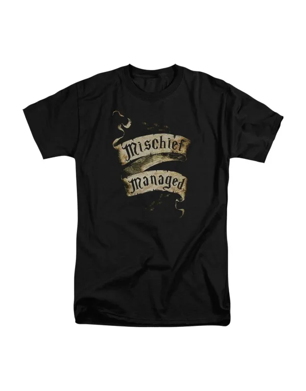 Harry Potter Mischief Managed Short Sleeve Tall Tee - 100% Cotton, Officially Licensed