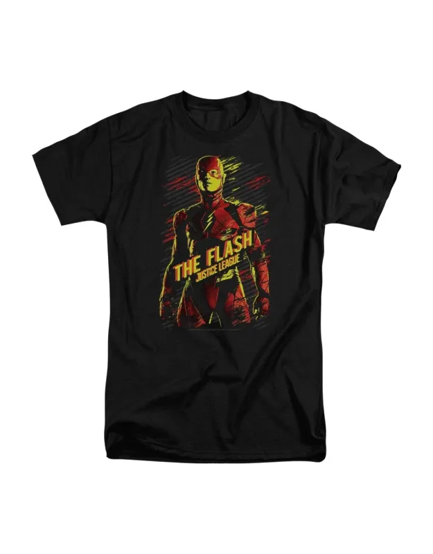 Justice League Movie The Flash Short Sleeve Adult Tall Tee 100% Cotton