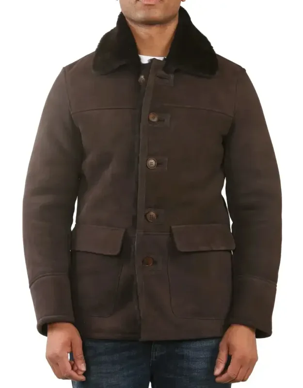 Shearling Sheepskin Car Coat