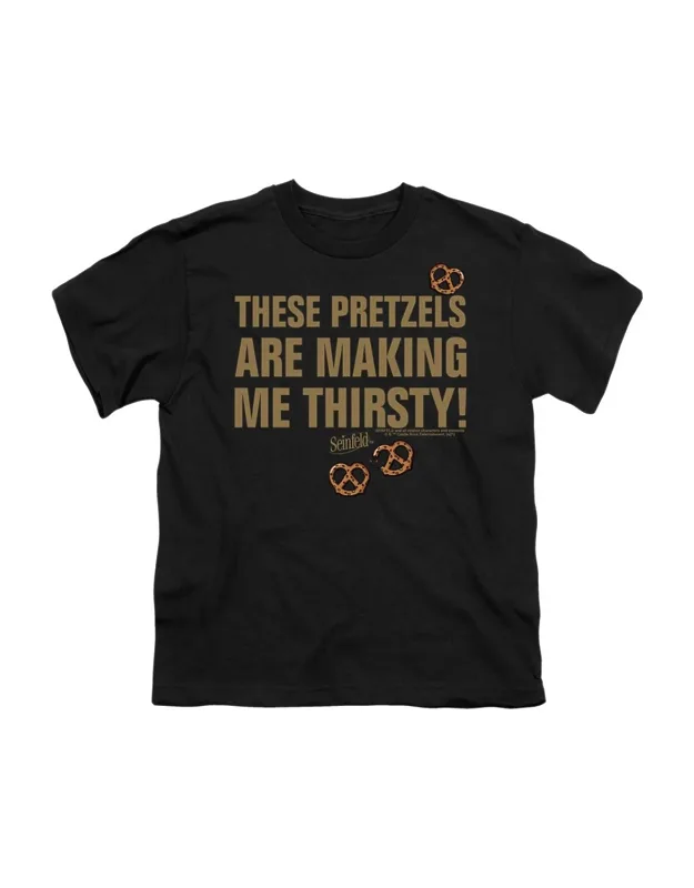 Seinfeld Pretzels Thirsty Short Sleeve Tee - Stylish Everyday Wear, 100% Cotton