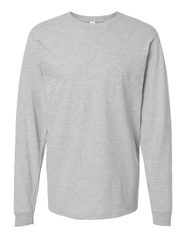 Jersey Long Sleeve T-shirt, 100% Ringspun Cotton, Reactive-dyed For Longer Lasting Color
