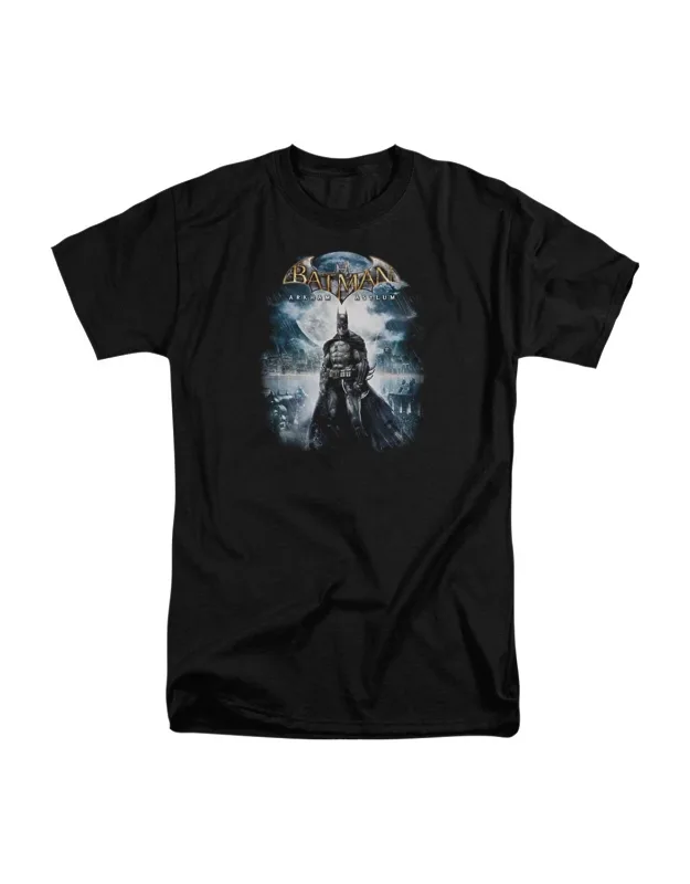 Batman Arkham Asylum Game Cover Short Sleeve Tee - Stylish 100% Cotton