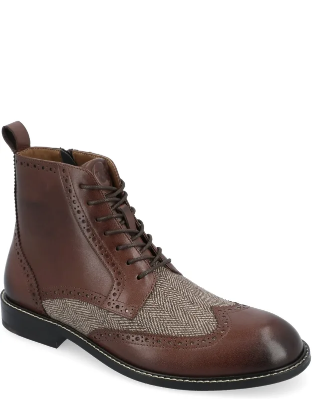 Wingtip Ankle Boots
