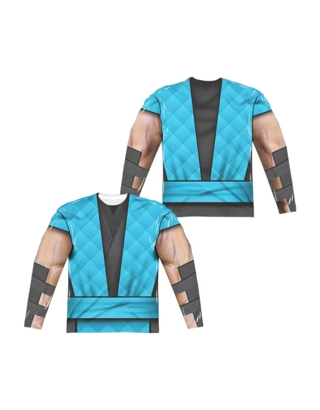 Mortal Kombat Klassic Sub Zero Outfit Long Sleeve Tee