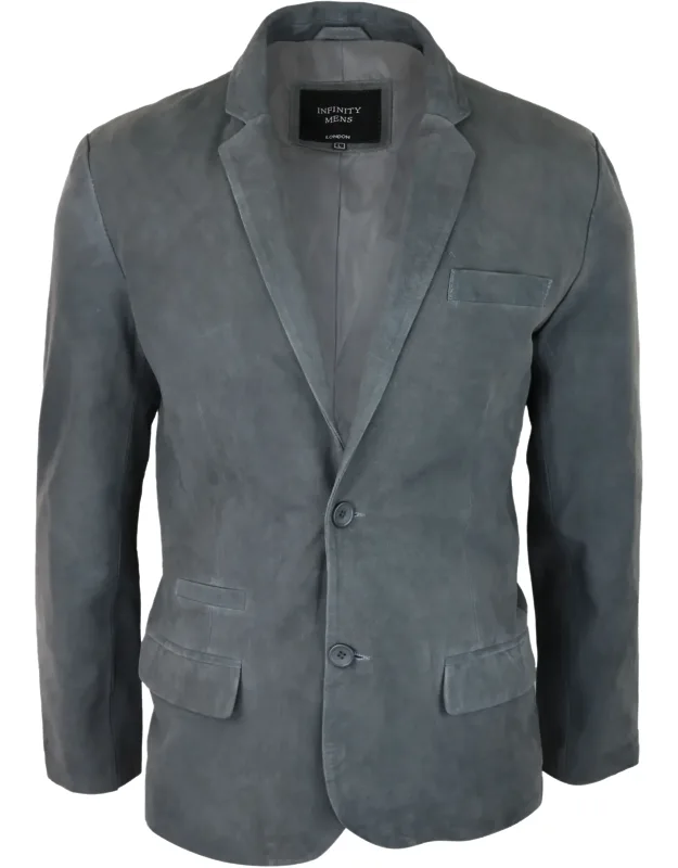 Genuine Suede Blazer Style Jacket