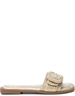 _flat Sandals With Decorative Buckle And Durable Non-slip Rubber Sole_